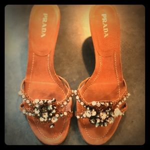 Prada Mules Calzature Donna. Antique Jewels.